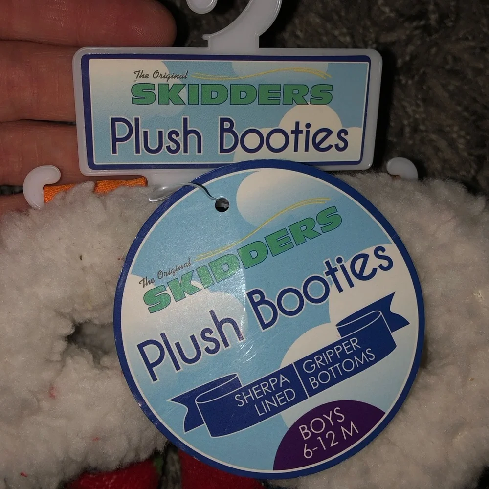 Skidders Sherpa Lined Plush Booties, Size 6-12 Months